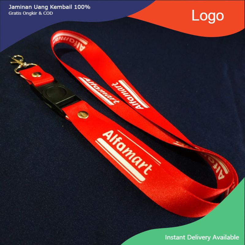 

TALI LANYARD ALFAMART GANTUNGAN KUNCI/GANTUNGAN ID CARD/GANTUNGAN HP/GANTUNGAN FLASHDISK hitam