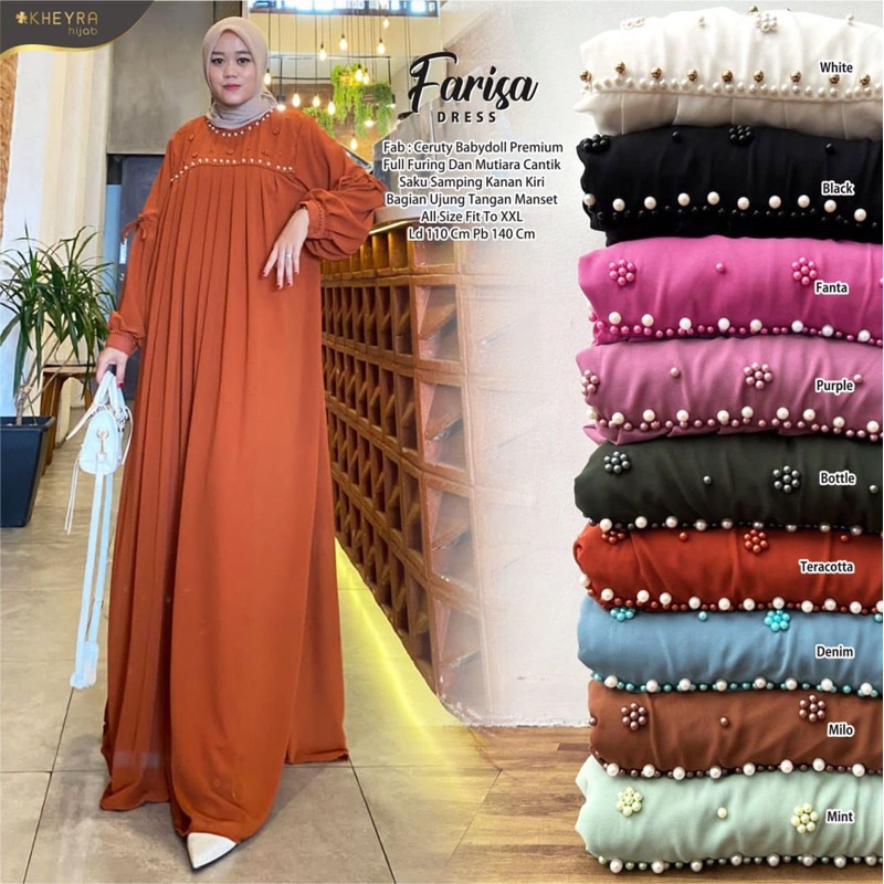 FARISA DRESS ORI KHEYRA | Ld110 Ceruty Premium full furing