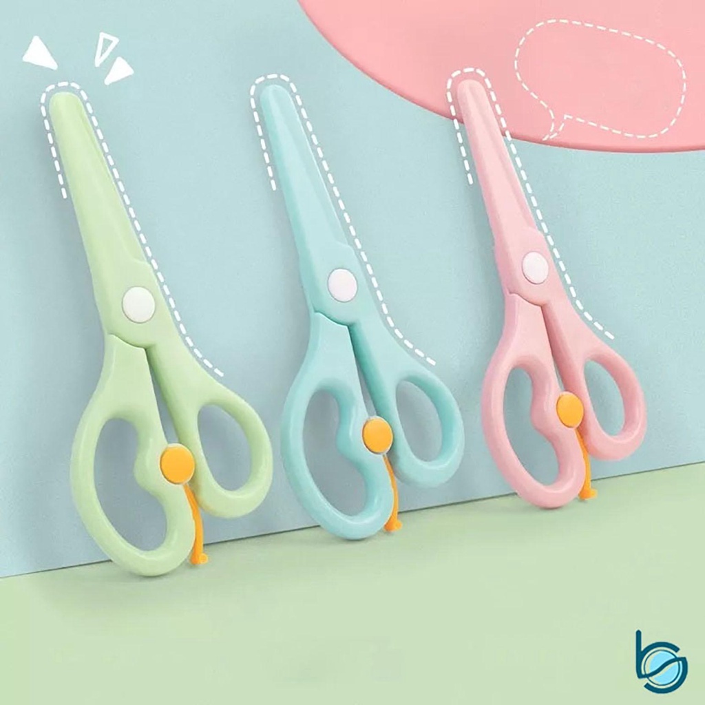 

Gunting Anak Kecil - Aman Untuk Anak (Tumpul) Warna Macaron - Best Stationary