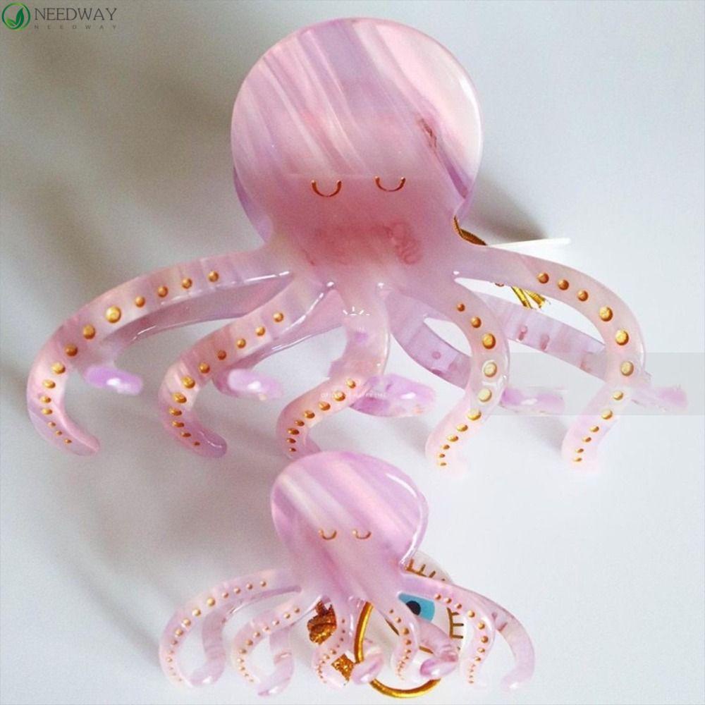 Needway Gurita Hair Claw Untuk Anak Perempuan Hiu Klip Rambut Sederhana Dolphin Bintang Laut Creature Laut Grab Clip Hiasan Kepala Gaya Korea