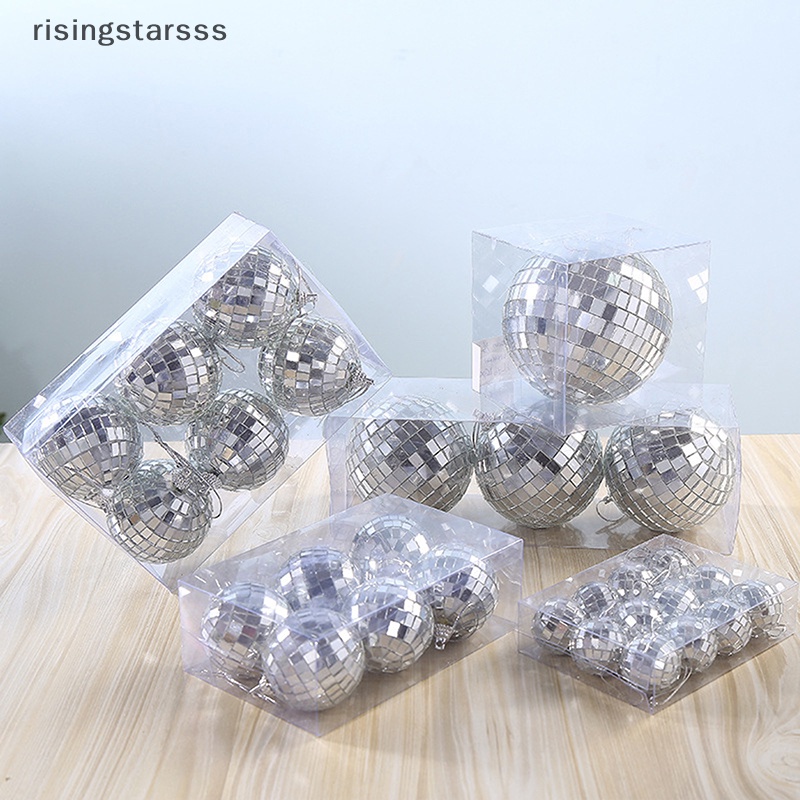 Rsid Span-new 1Pack 2-10cm Bola Natal Xmas Hiasan Gantungan Pohon Cermin Kaca Disco Ball Jelly