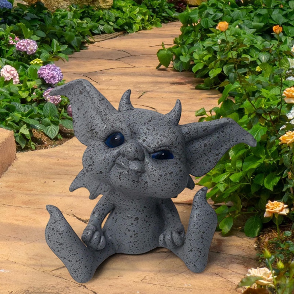 Huit Baby Goblin Art Fairy Garden Patung Dekorasi Teras Rumput