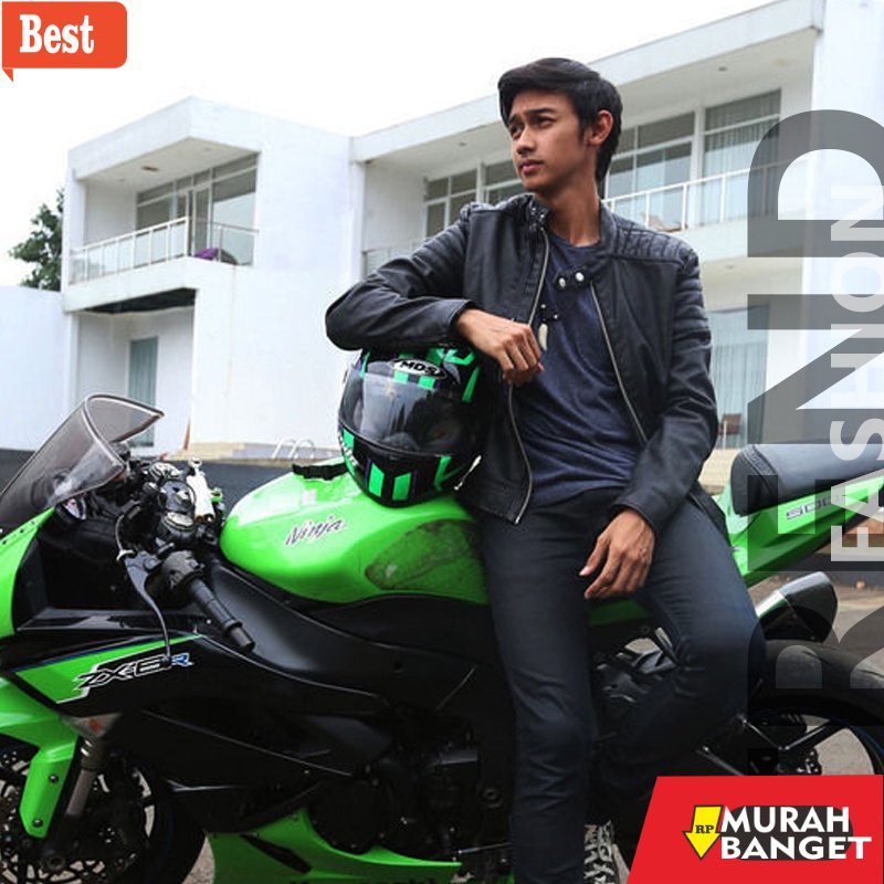 Jaket kulit pria terbaru- Jaket Kulit Pria Anak Jalanan /  Jaket Motor Sintetis