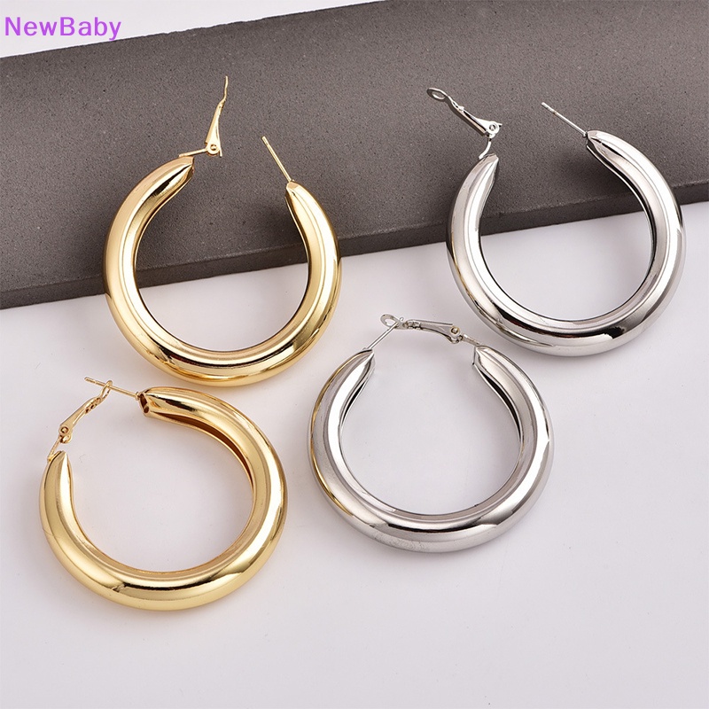 Newbaby Fashion Wanita Lingkaran Lebar Drop Menjuntai Anting Pernyataan Perhiasan Aksesoris ID