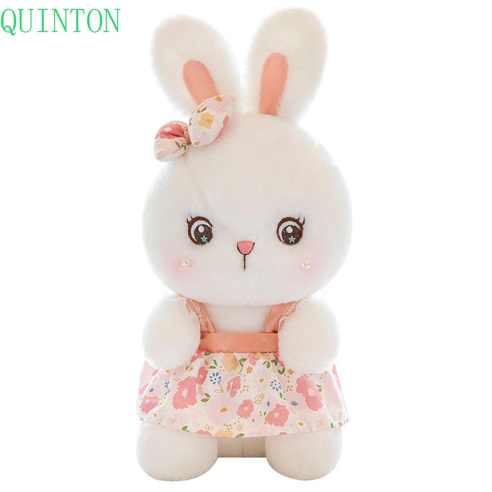 Quinton Rok Boneka Kelinci 30 cm Hadiah Indah Berbulu Mainan Boneka Menenangkan Menenangkan Boneka Simulasi Kelinci Telinga Panjang Boneka Mainan Hewan