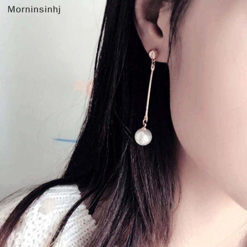 Mornin 1pasang Anting Drop Mutiara Simulasi Rumbai Panjang Untuk Wanita Hadiah Perhiasan Korea Warna Emas Pendientes Jewelry id