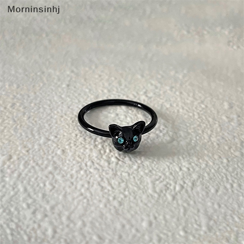 Mornin Cincin Kucing Hitam Kecil Kepribadian Yang Indah Sederhana Cincin Pria Dan Wanita Pecinta Mode Jari Telunjuk Cincin Untuk Gadis Perhiasan Kreatif id