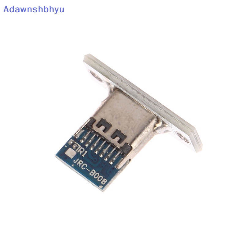 Adhyu USB Jack Type-C 2Pin 2P 4P Waterproof Strip Line Sambungan Solder Female Connector Jack Charging Port USB Tipe C Socket Connector ID