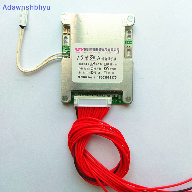 Adhyu 13S 48V 50A 18650paket Li-ion Lithium BMS Perlindungan Papan PCB Equalizer ID