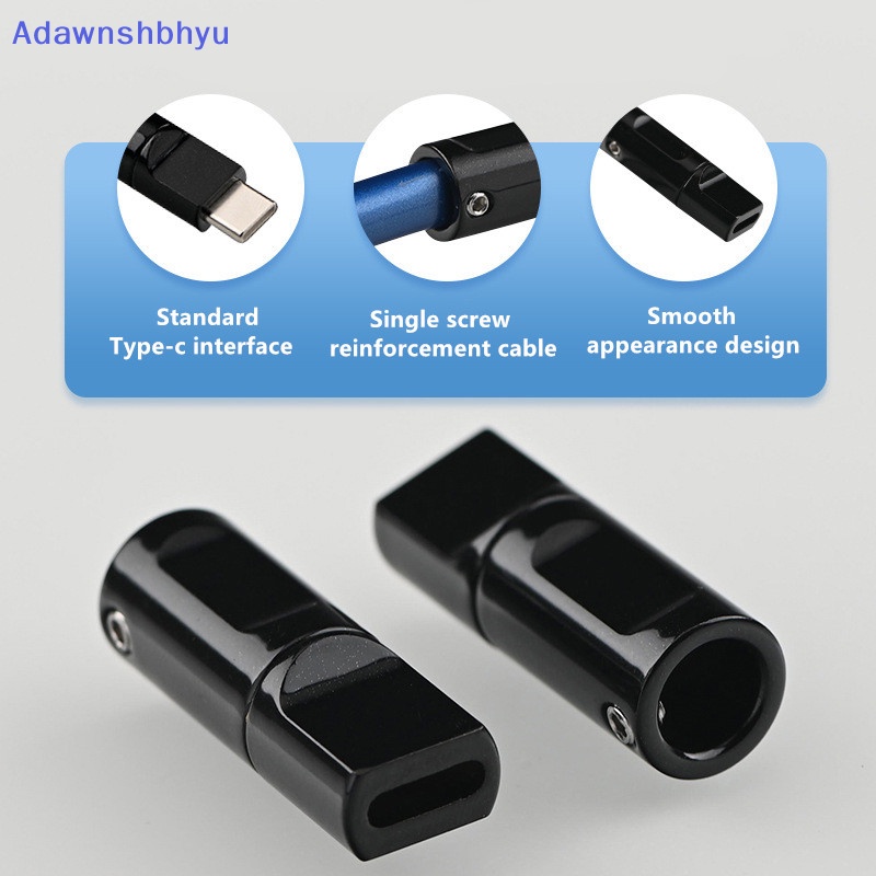 Adhyu Ekstensi Headphone Tipe-C Shell Hifi Earphone Tembaga Murni DIY Tipe C Audio Plug ID