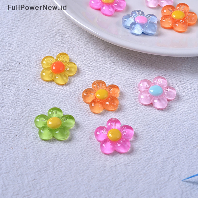 Power 20Pcs Cabochons Bunga Resin Flatback Untuk Liontin Scrapbooking Kerajinan ID