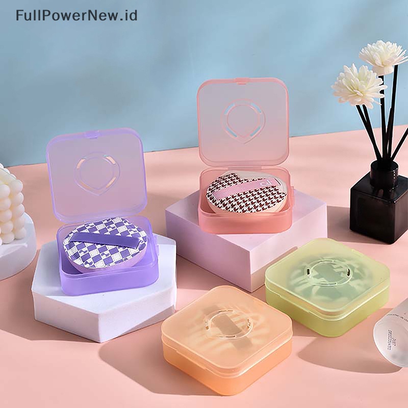 Power 1pcs box Puff Kosmetik Makeup Sponge Bedak Puff Tempat Pengeringan Display Storage ID