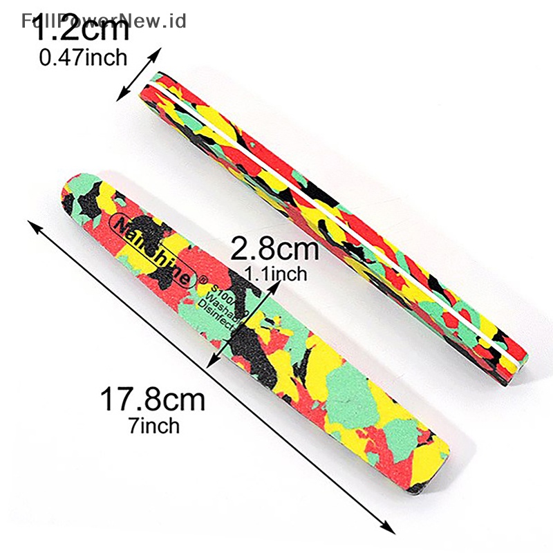 Power 5Pcs Amplas Kuku Penderita Acrylic Manicure Care Files Art Surface Sponge ID