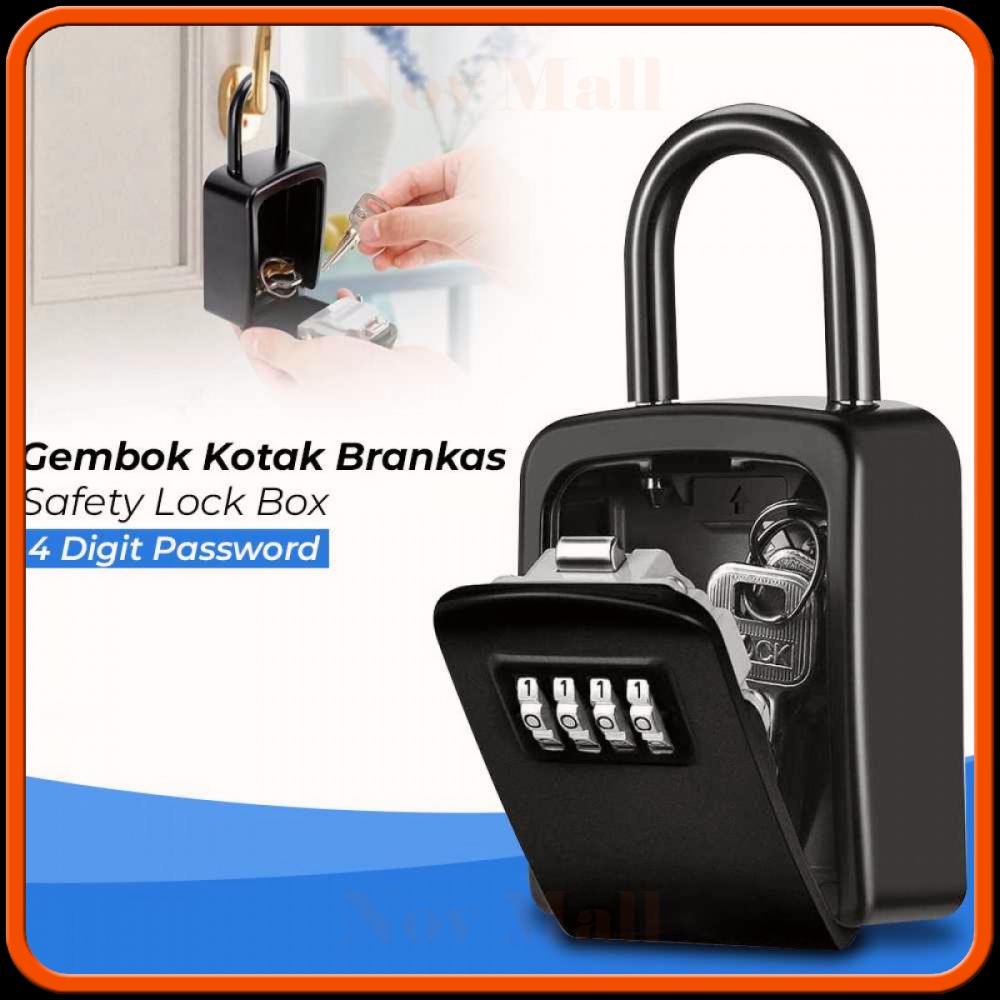 Gembok Kotak Brankas Safety Lock Box 4 Digit Password -ST430