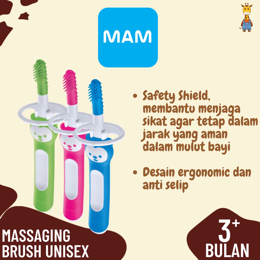 MAM Massaging Brush Unisex - Sikat Gigi Anak