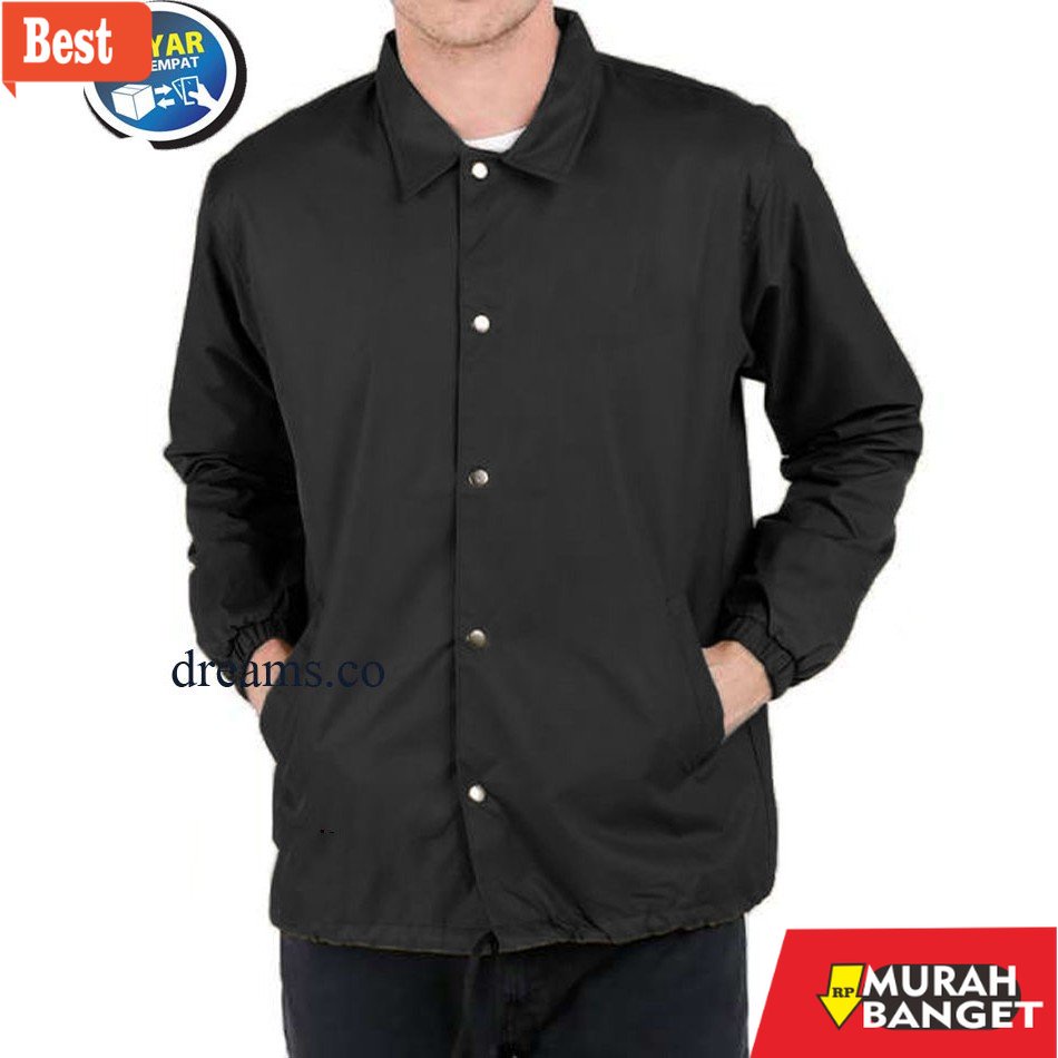 Jaket parasut pria terbaru- SFO Jaket Parasut Coch Polos Bess Seller Jaket Anti Air