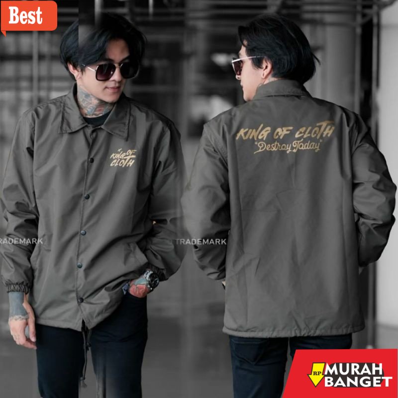 Jaket parasut pria terbaru- JAKET WINDBREAKER INDIGO KING OF CLOTH - COACH PARASIT JAPAN SIMPLE PRIA