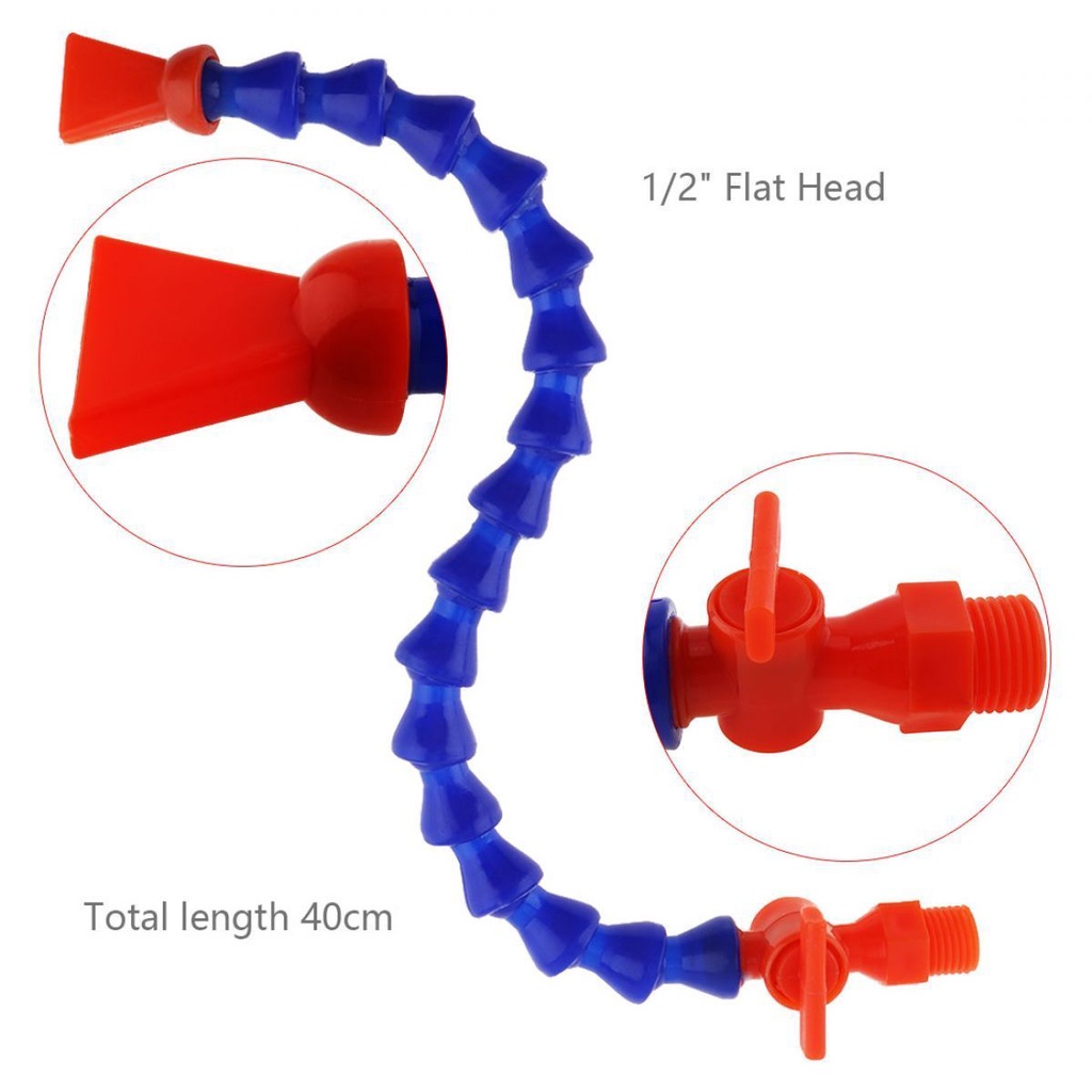 Nozzle Flat/Roundtabung Pendingin Minyak Air Flexible Bahan Plastik Dengan Saklar Untuk Mesin CNC/Milling/Bubut