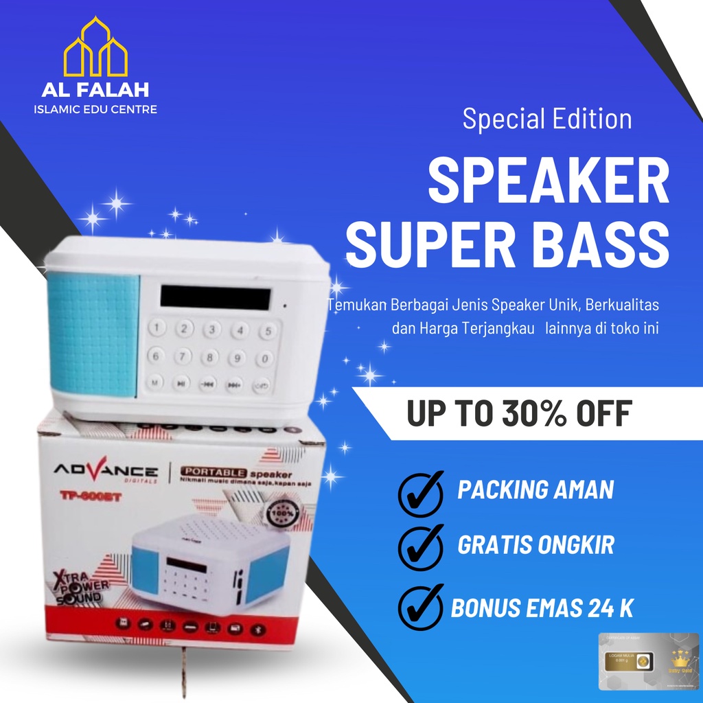 ADVANCE  Speaker Portable Mini Bluetooth Full Bass Wireless  TP-600 BT