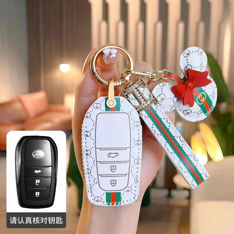 Mobil Untuk Toyota Altis Camry Harrier Smart Key Leather Key Case