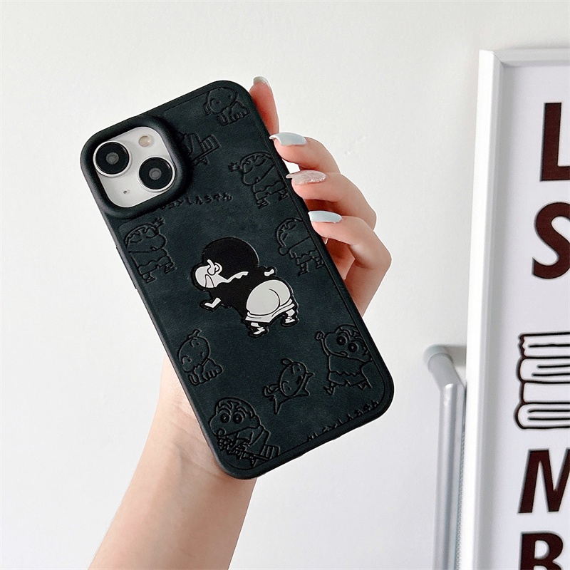 IPHONE Cover Telepon Kulit Imitasi Deluxe Cocok Untuk Iphone14 13 12 11 Pro Max Laser Karakter Kartun Anime Soft Case Casing Belakang Motif 3D