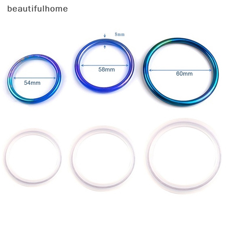 {beautifulhome} Cetakan Gelang Epoxy Kristal Resin DIY Silikon Cetakan Cermin Tembus Tinggi.