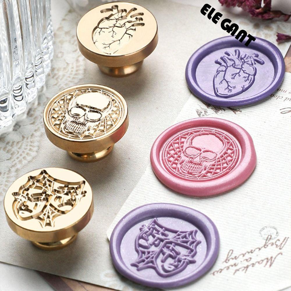 [Elegan] Wax Seal Stamp Head Wedding Skull Kerajinan Dekorasi Engagement Hand Akun DIY Album Amplop Cat Api Seal Stamp