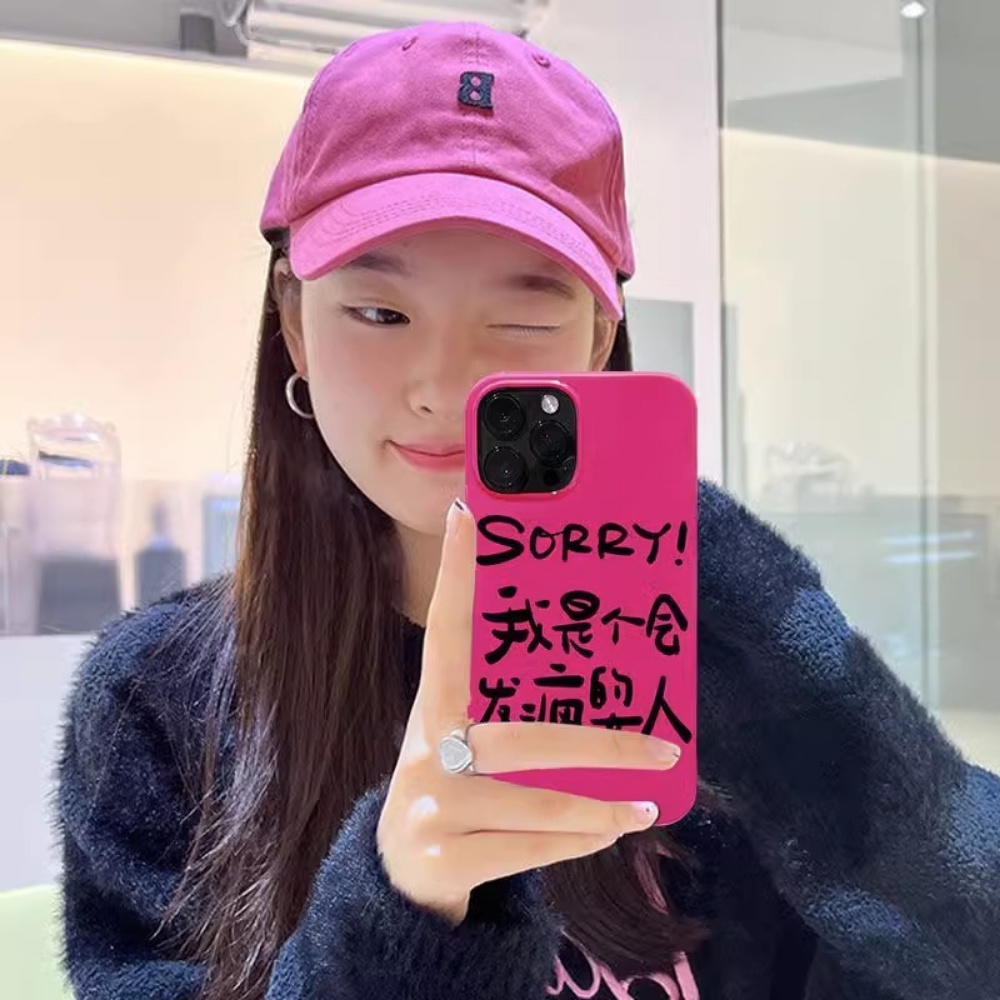 IPHONE Casing Ponsel Pink Lucu Gaya Korea Kompatibel Untuk Iphone14 Pro Max7 8 Plus Case Untuk Iphone11 12 Xr Xs X Lembut Shockproof Back Cover