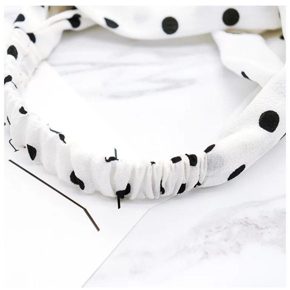 TGM - Bando Salur Motif Karakter Bunga Fur Daun - Bandana Simpul Wanita Ala Korea