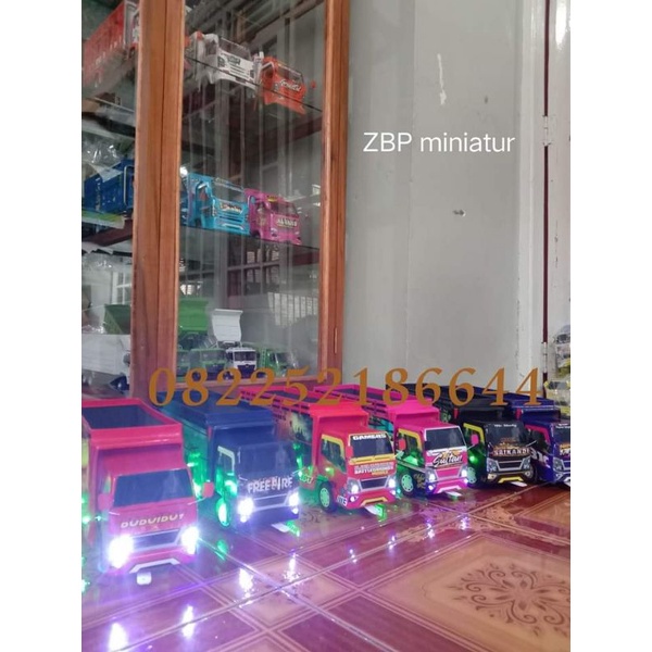 miniatur truk ukuran besar p 42 cm murah bisa belok dan oleng free terpal