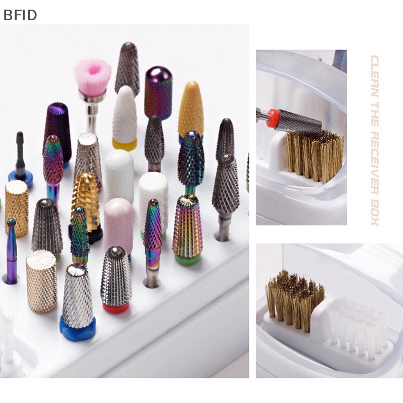 [BFID] 30lubang Tempat Mata Bor Paku Akrilik Nail Drill Bits Storage Nail Tools a [ID]