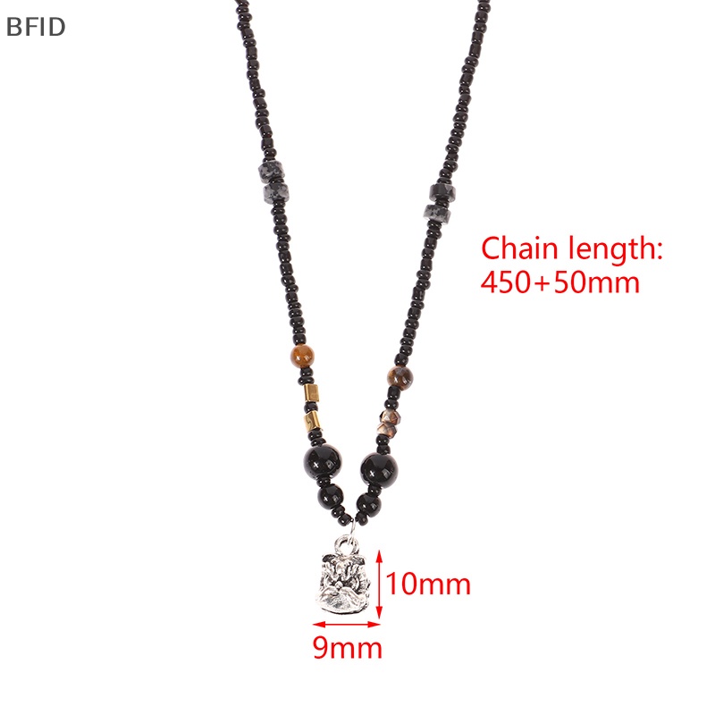 [BFID] Kalung Manik-Manik Liontin Singa Gaya Cina Vintage Untuk Wanita Pria Beruntung Punk Pakaian Tidak Biasa Manik Batu Choker Di Leher Beads [ID]