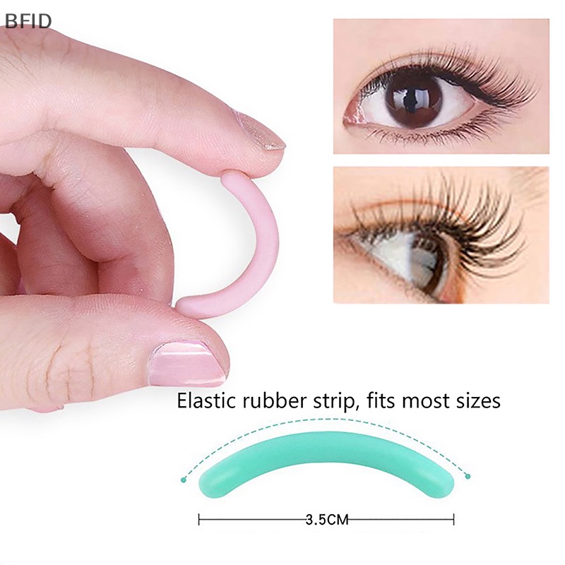 [BFID] Penjepit Bulu Mata Curling Eyelash Clip Kosmetik Alat Kecantikan Tahan Lama Baja Karbon Silikon Refill Pads Lock Gift Glitter Handle [ID]