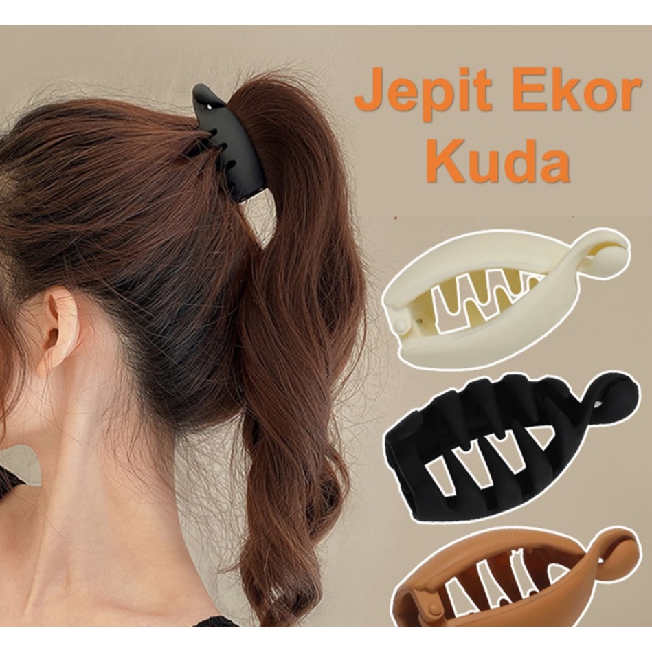 Jepit Rambut Ekor Kuda Tinggi Wanita untuk Anak Perempuan Klip Rambut Sederhana Klip Pisang Jaring Kepala Belakang Aksesoris Rambut Hadiah Anak Perempuan Jepit Rambut Ekor Kuda Tinggi Murah Import