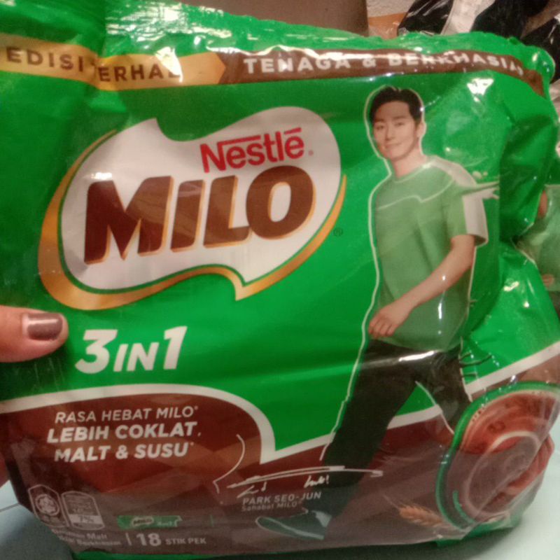 

Milo 3 in 1 Malaysia kemasan stick isi 21stick
