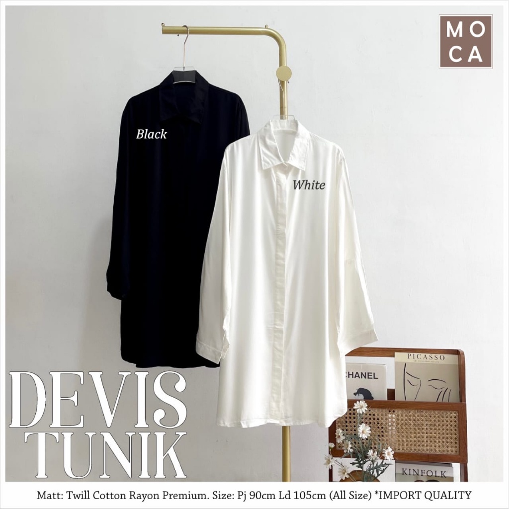 Devis Tunik ORI MOCA | Ld105 Twill Cotton Rayon Premium