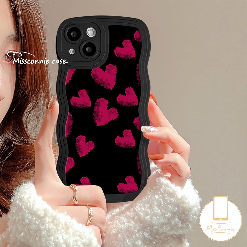 Casing Motif Bibir Leopard Retro Vintage Untuk Redmi 9C 10 9A 9T 10A 12C A1 9 10C A1+A2+Note8 11 11s 10s 9s 9 10 Pro POCO M3 X3 NFC Pro Mi 11T Pro Love Heart Soft Sarung Tepi Wavy