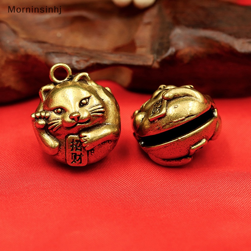 Mornin Kuningan Kucing Rejeki Lucky Cat Bell Gantungan Kunci Mobil Murni Handmade Kuningan Lucky Cat Car Keychain Handle Keychain Aksesoris Perhiasan id