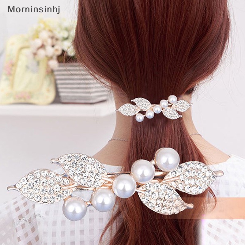 Mornin Kristal Mutiara Busur Jepit Rambut Untuk Wanita Aksesoris Rambut Berlian Imitasi Jepit Rambut Busur Elegan Hair Clip Barrette Untuk Pernikahan Hiasan Kepala id