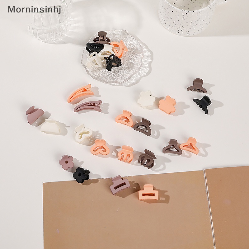 Mornin 1Set Fashion Morandi Frosted Cakar Rambut Kecil Untuk Wanita Mini Barrette Hair Clip Gadis Kreatif Hairclip Lucu Hairpin Hiasan Kepala id