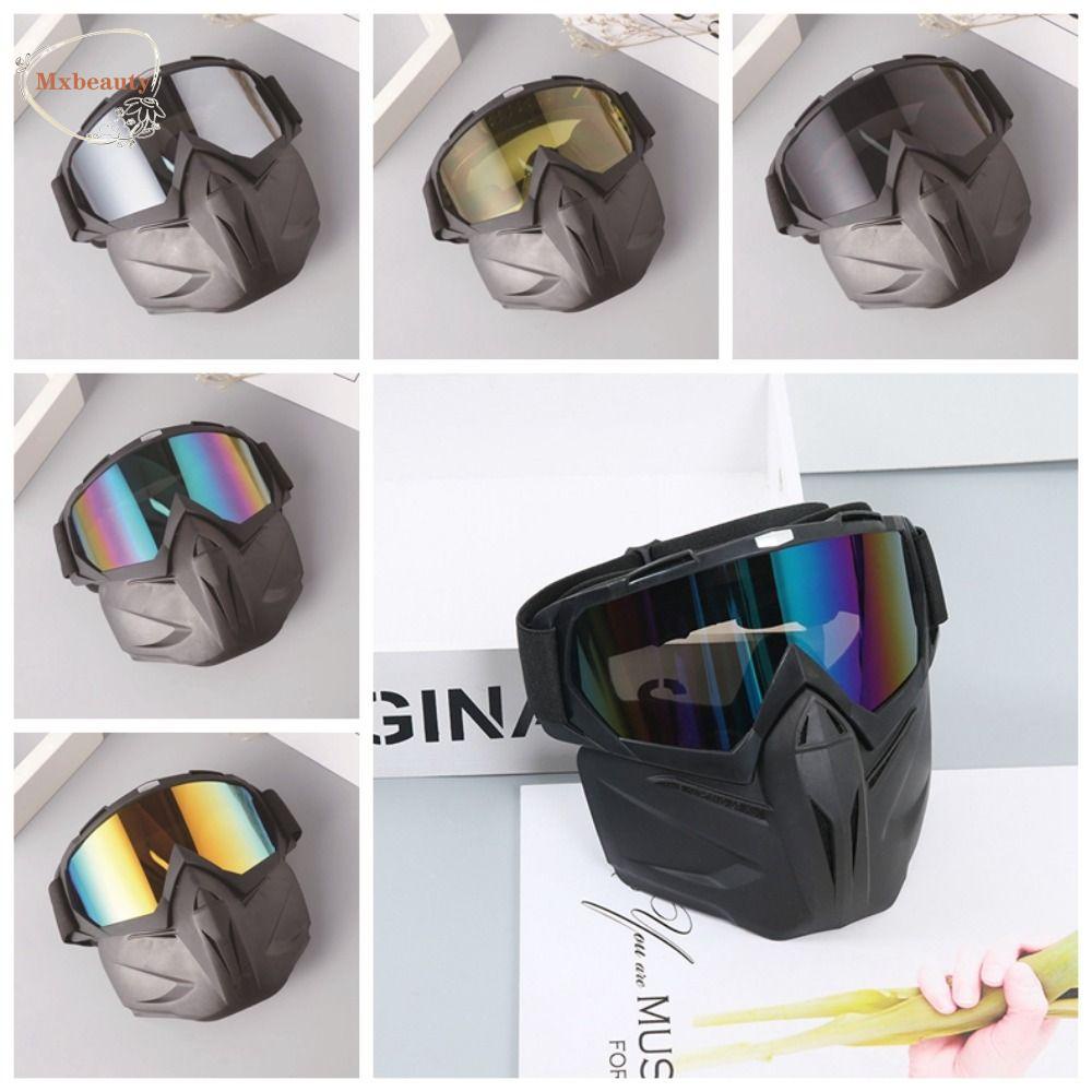 Mxbeauty Motocross Masker Kacamata Angin Moto Eyewear UV Sandproof Aksesoris Snowmobil Goggle Helm Masker Anti Kabut Ksatria Peralatan Full Face Glasses Mask
