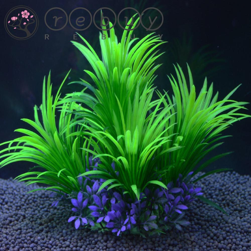 REBUY Rebuy Aquarium Plant Artificial Untuk Fish Tank Decor Simulasi Tanaman Air