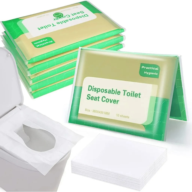 Disposable Toilet Seat Cover/Waterproof Safety Travel/ Alas Aksesoris Kamar Mandi Anti Air