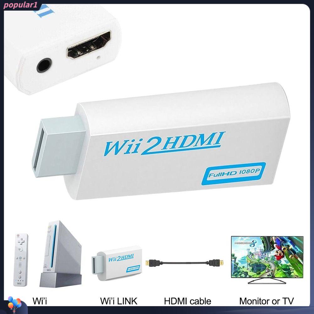 POPULAR Populer WII2HDMI Monitor Display PC HDTV 3.5mm Audio WII to HDMI Adapter Converter