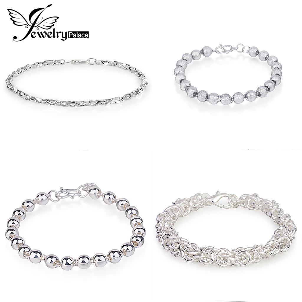 Jewelrypalace 925gelang Wanita Perhiasan Simple Perak Asli M091