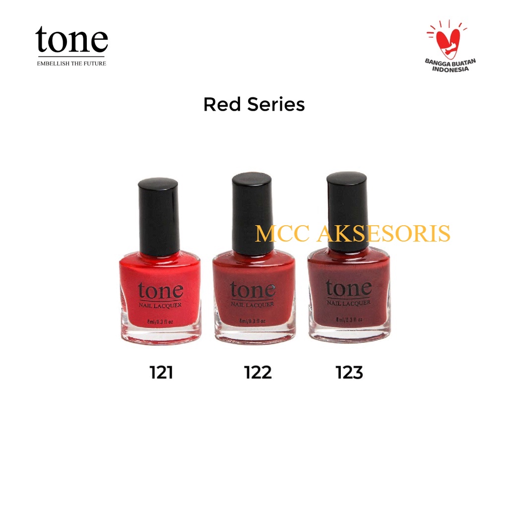 Tone Nail Lacquer Red Series 121-123