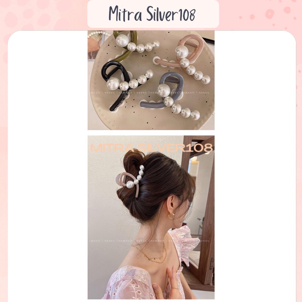 Jepit Rambut Jedai Mutiara Wanita Fashion Korea Aksesoris Jepitan Salon JPT 09