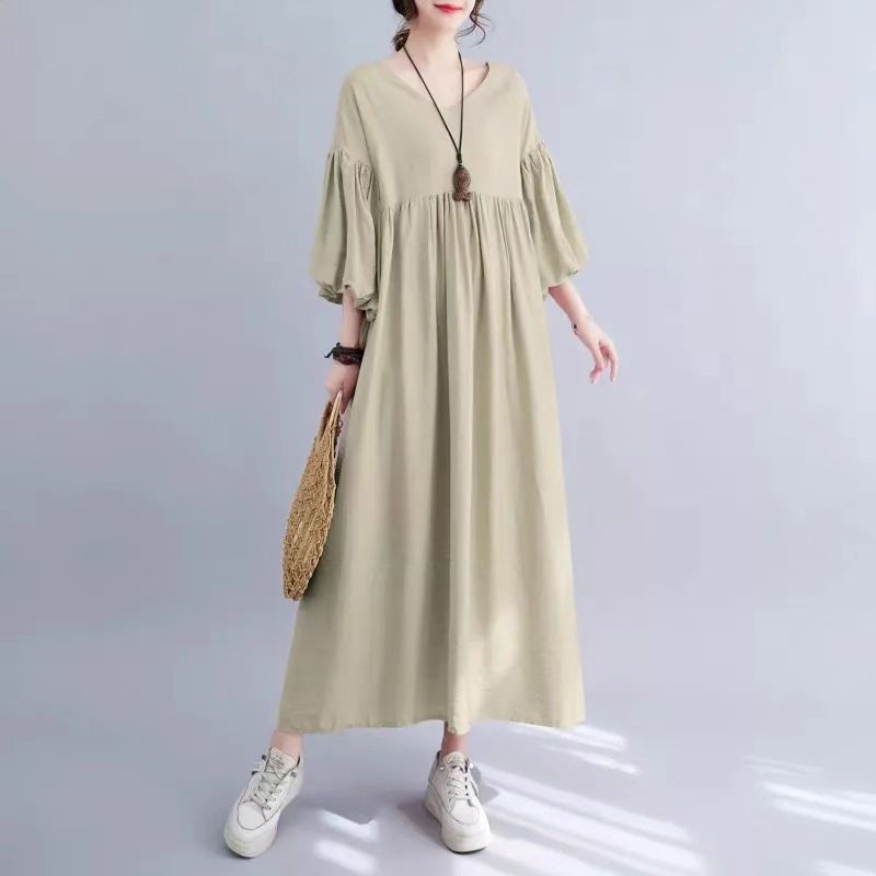 Deyra Dress Maxy Wanita Muslim All Size Jumbo Besar OOTD Casual Daily Remaja l Gamis Modern Kekinian