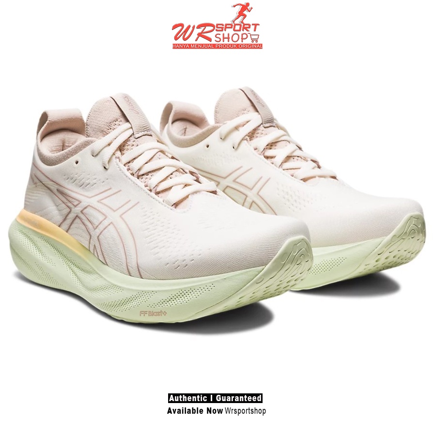 Sepatu Lari Wanita Asics GEL-NIMBUS 25 Cream Fawn ORIGINAL