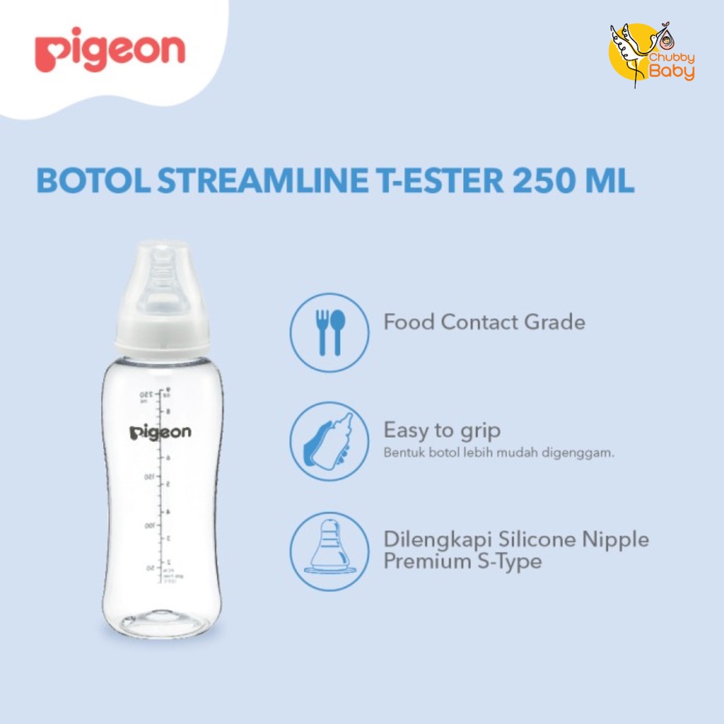 PIGEON Botol T-Ester Streamline with S-type Nipple